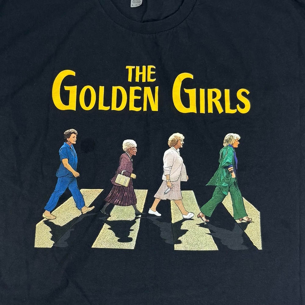 Golden Girls Abbey Road Parody T-Shirt 3XL Gildan Heavy Cotton Black - Picture 7 of 13